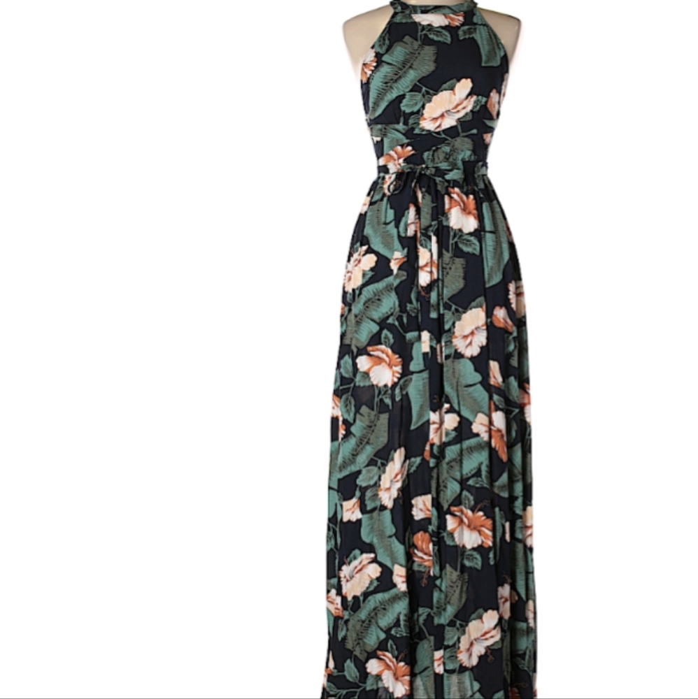 Lulu's Size M Casual Floral Maxi Dress